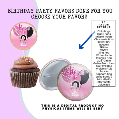 Pink Mouse Birthday Party Favors DFY