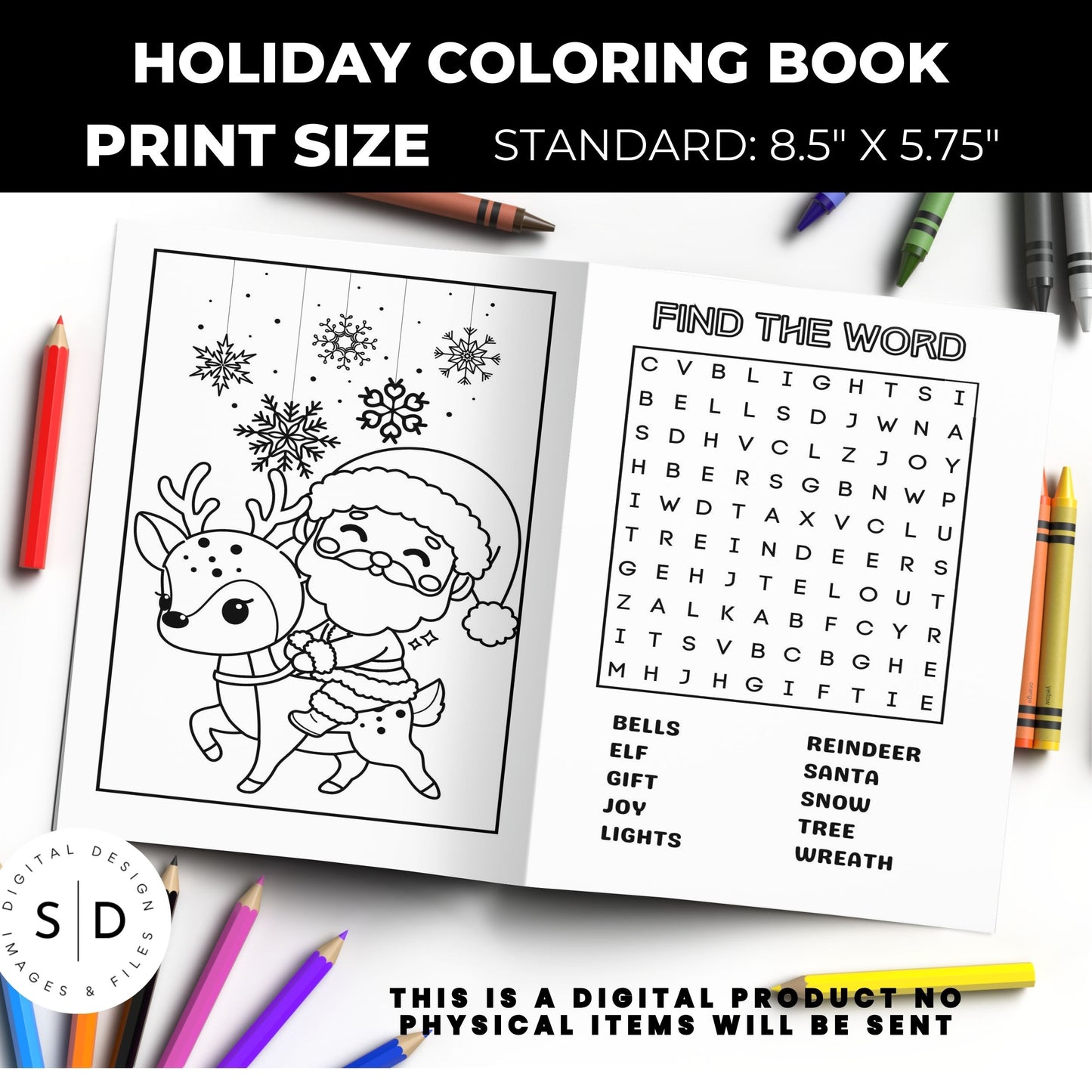 Merry Christmas Activity Coloring book