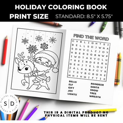 Merry Christmas Activity Coloring book