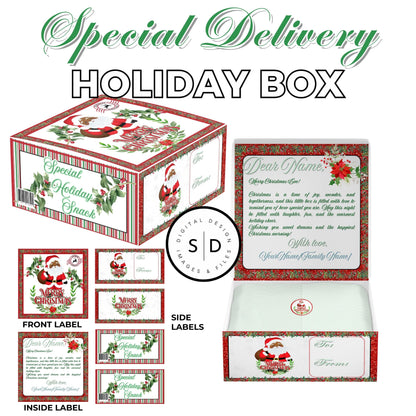 Special Delivery Christmas Eve Gift Box Labels