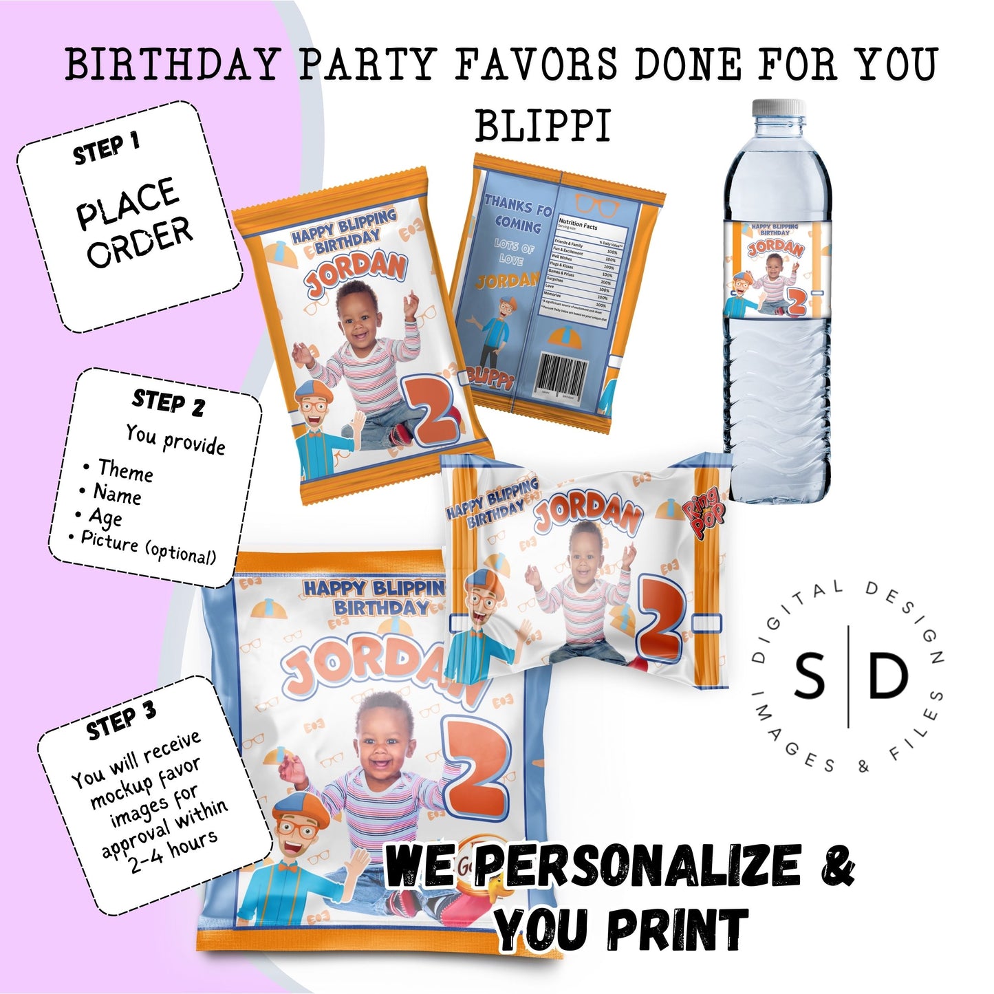 Blippi Birthday Party Printables DFY