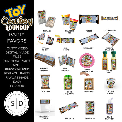 Toy Cowboy Roundup Digital Party Favor DFY