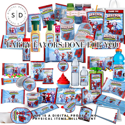 Spidey & Friends Birthday Party Favors DFY