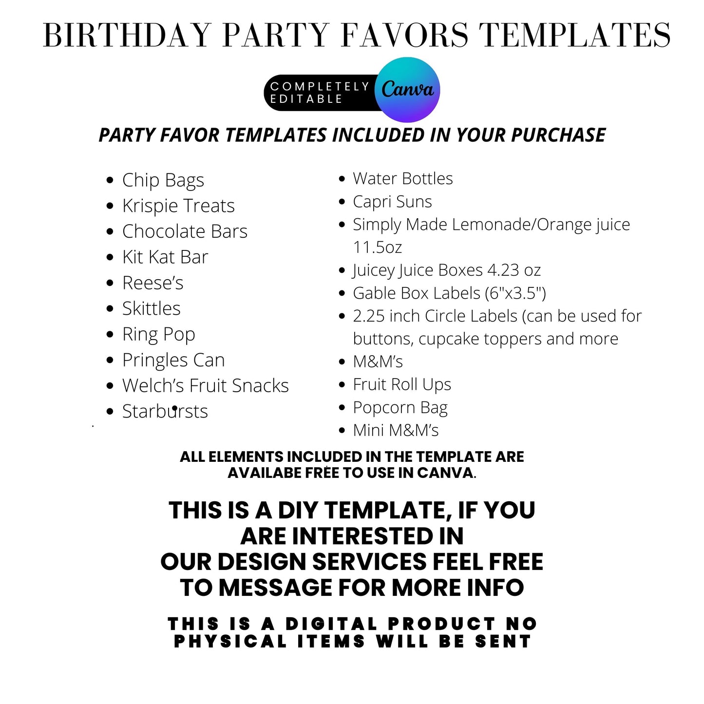 Cry Babies Magic Tears Birthday Party Favors Templates Bundle