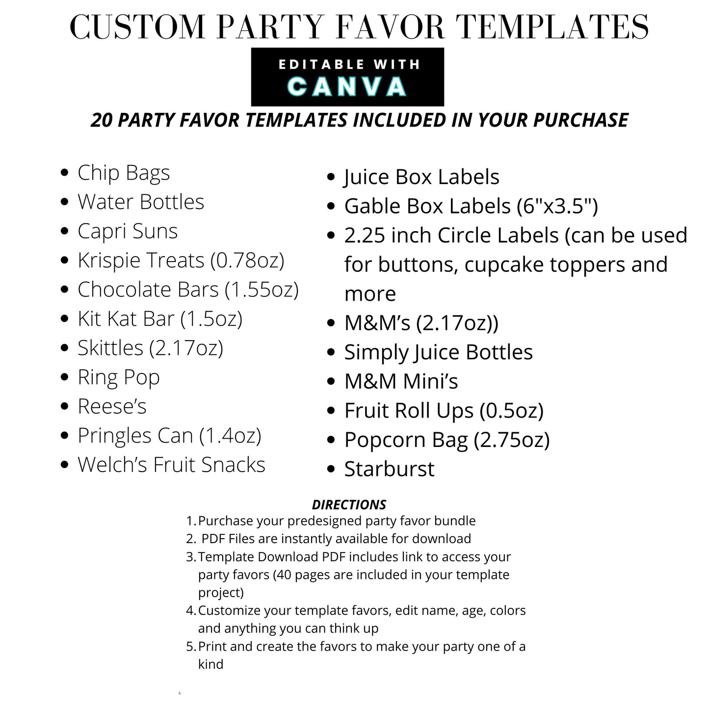 Sesame Street Birthday Party Favors Templates Bundle