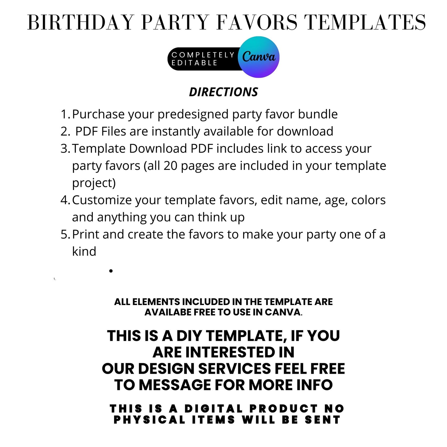 Rookie of The year Basketball Birthday Party Favor Templates Bundle
