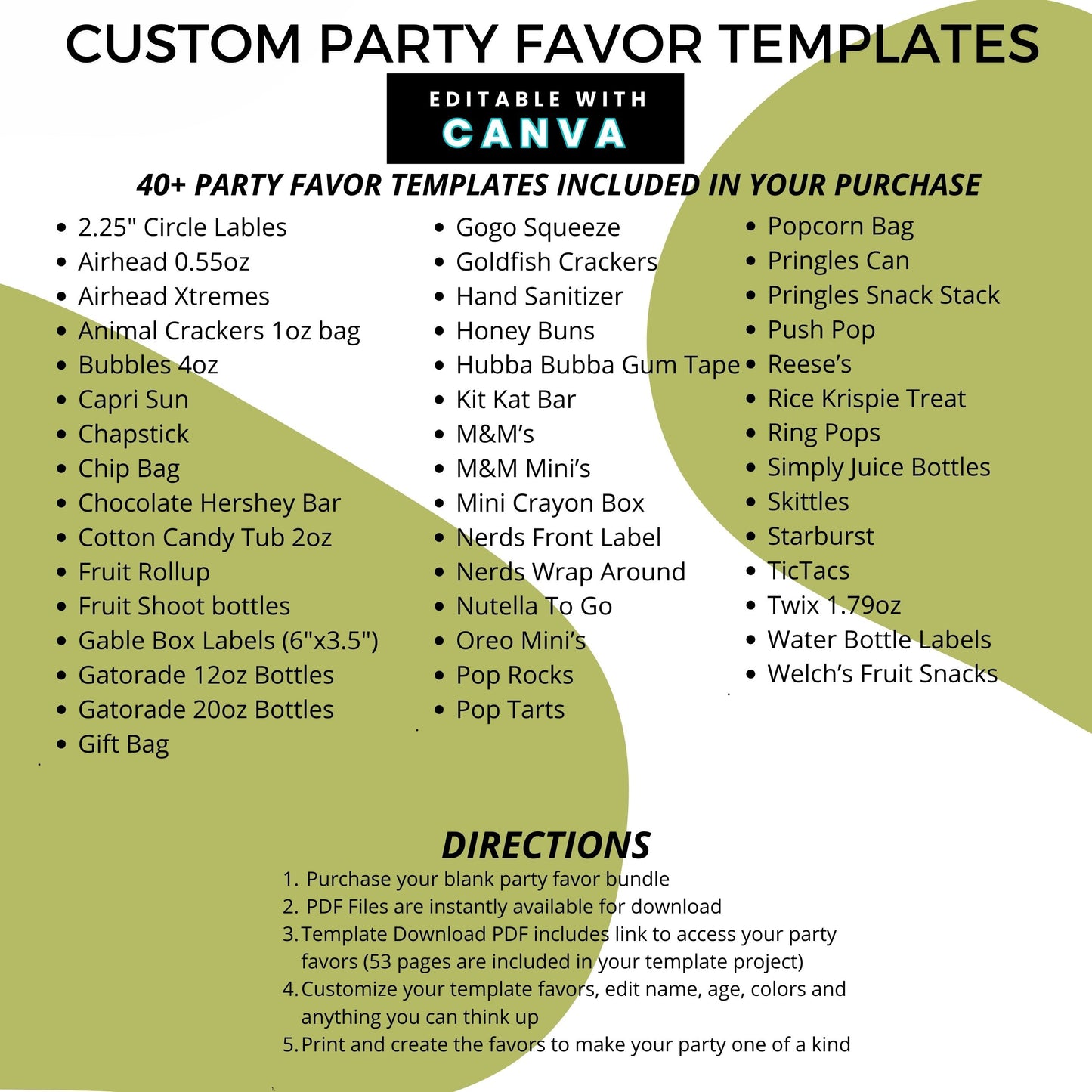 I Love You Berry Much Party Favor Canva Template Bundle