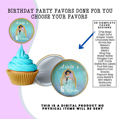 Princess Jasmine Birthday Party Favors DFY