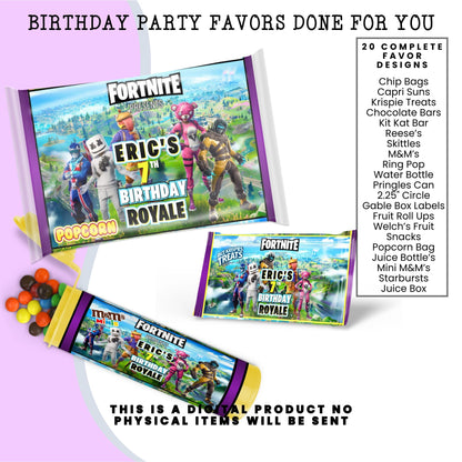 Fortnite Battle Royale Birthday Party Favors DFY