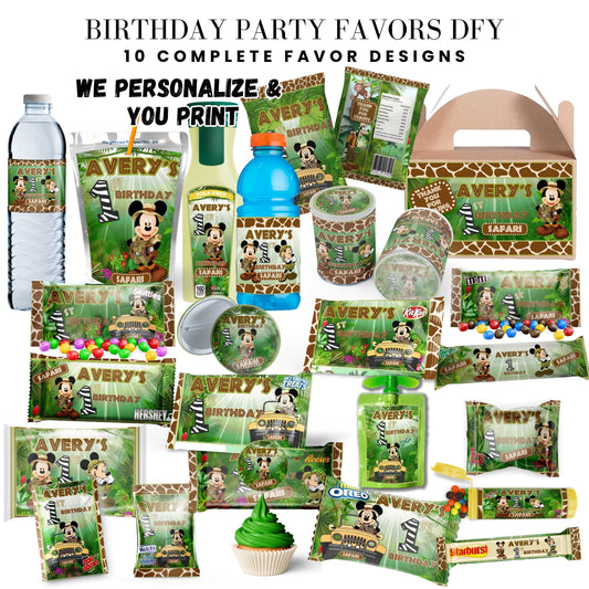 Mouse Safari Birthday Party Favors DFY