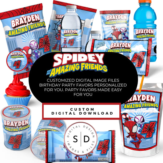 Spidey & Friends Birthday Party Favors DFY