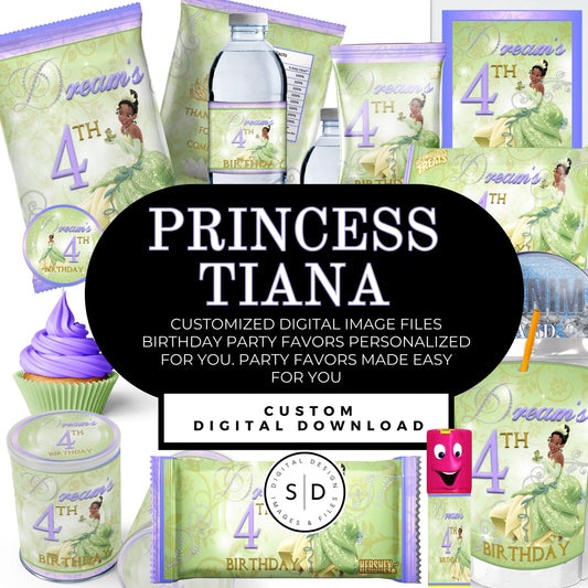 Princess Tiana Printable Favor Designs DFY
