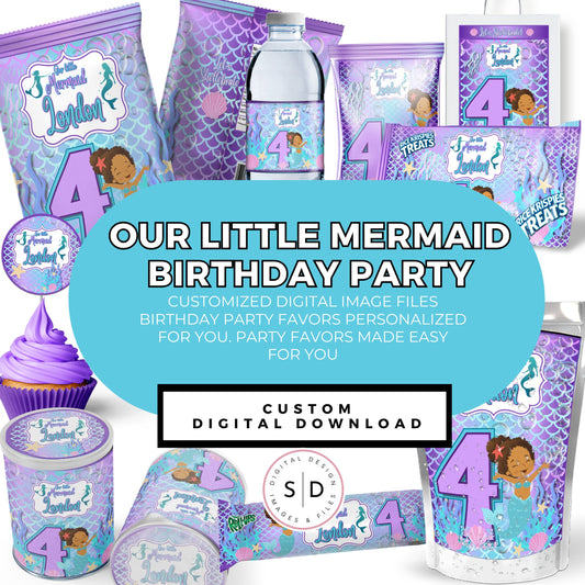 Our Little Mermaid Birthday Party Favors DFY