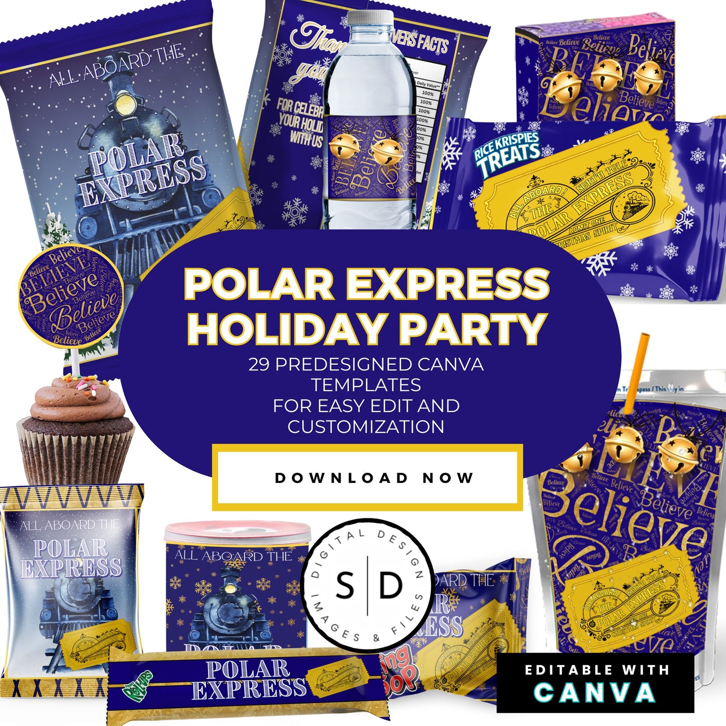 Polar Express Christmas Party Favors