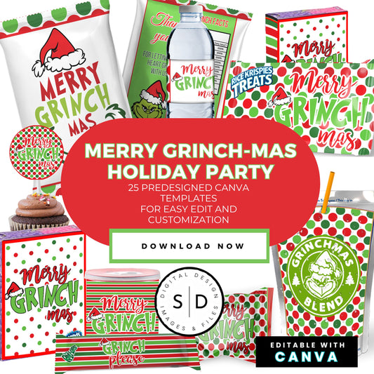 Merry Grinchmas Christmas Party Favors