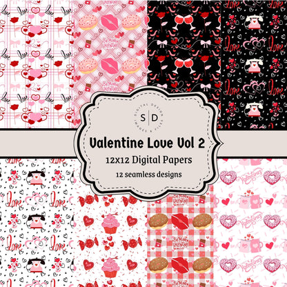 Valentines Lover Vol 2 Seamless Digital Papers