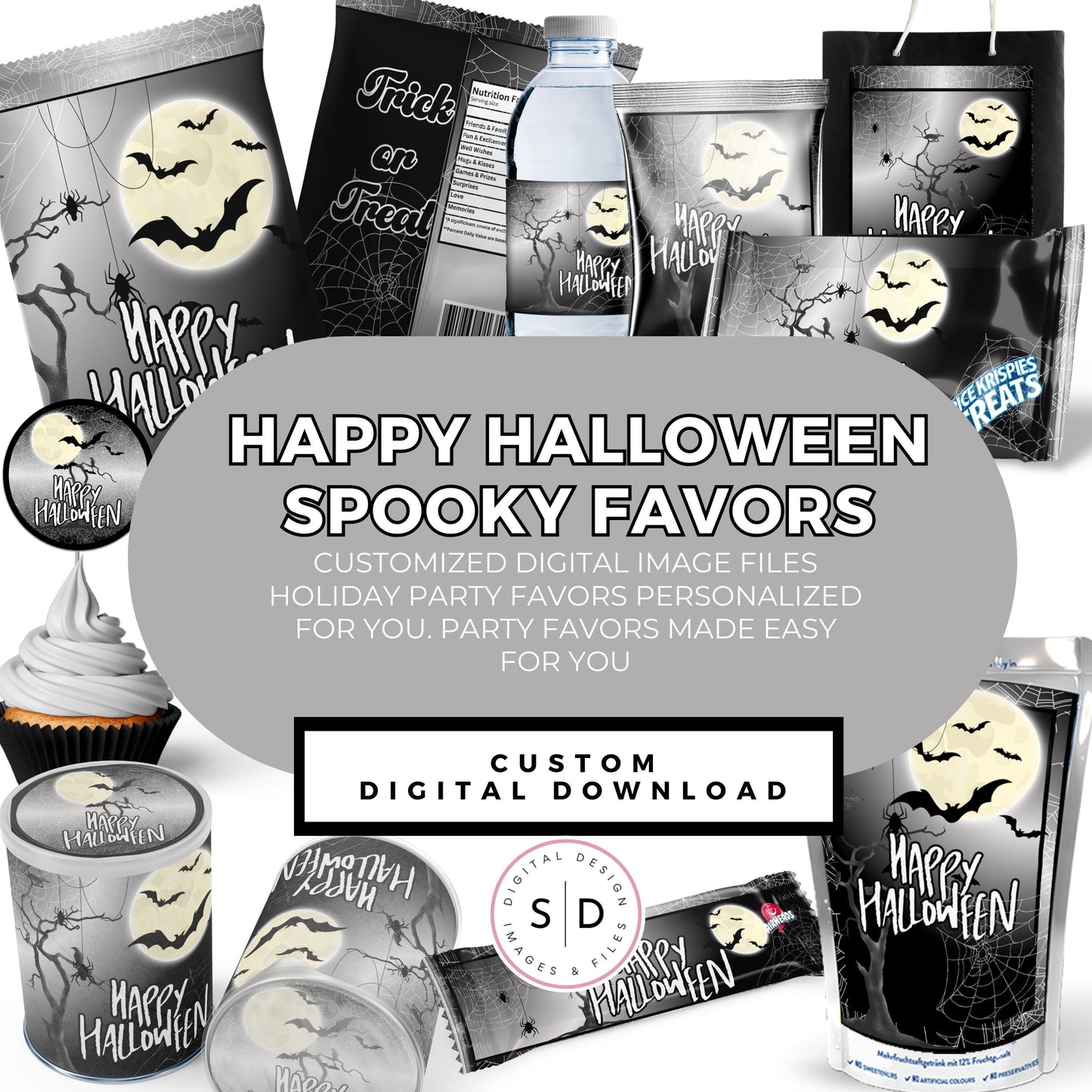 Happy Halloween Spooky Party Favors DFY