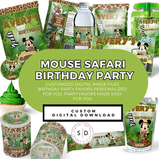 Mouse Safari Birthday Party Favors DFY