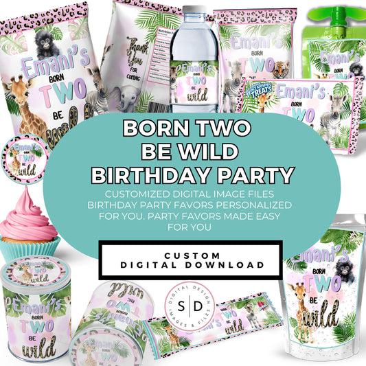 Born Two Be Wild Jungle Safari Birthday Party Favors DFY