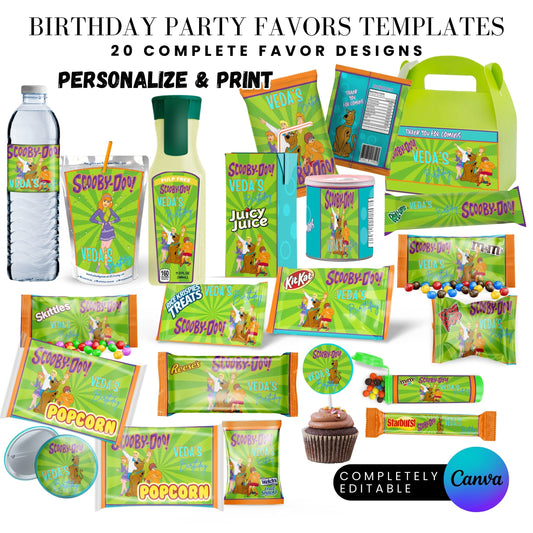 Mystery Team Birthday Party Favor Templates Bundle