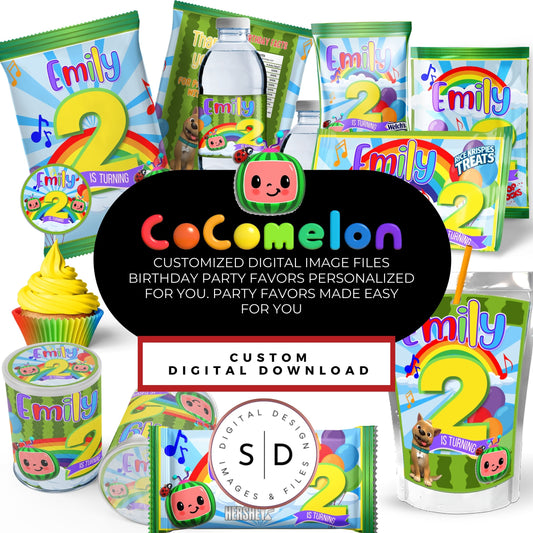 Rainbow Melon Birthday Party Favor Bundle DFY