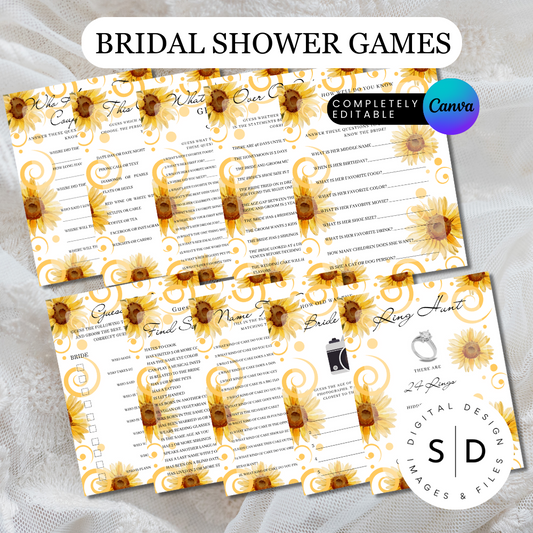 Sunflower Bridal Shower Games