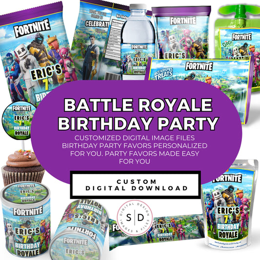 Fortnite Battle Royale Birthday Party Favors DFY