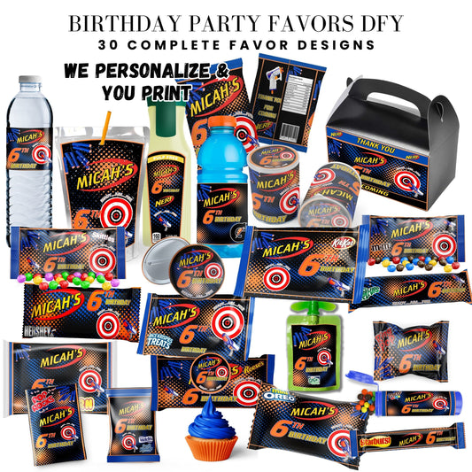 Nerf Ready Aim Fire Birthday Party Favors DFY