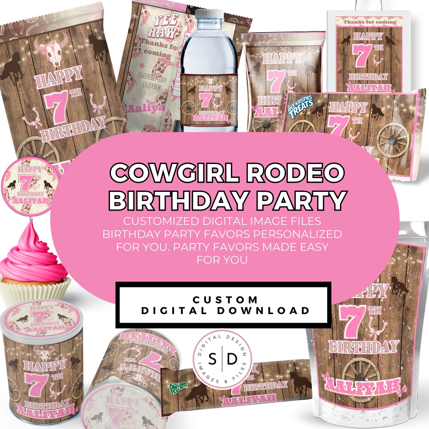 Cowgirl Rodeo Birthday Party Favors DFY