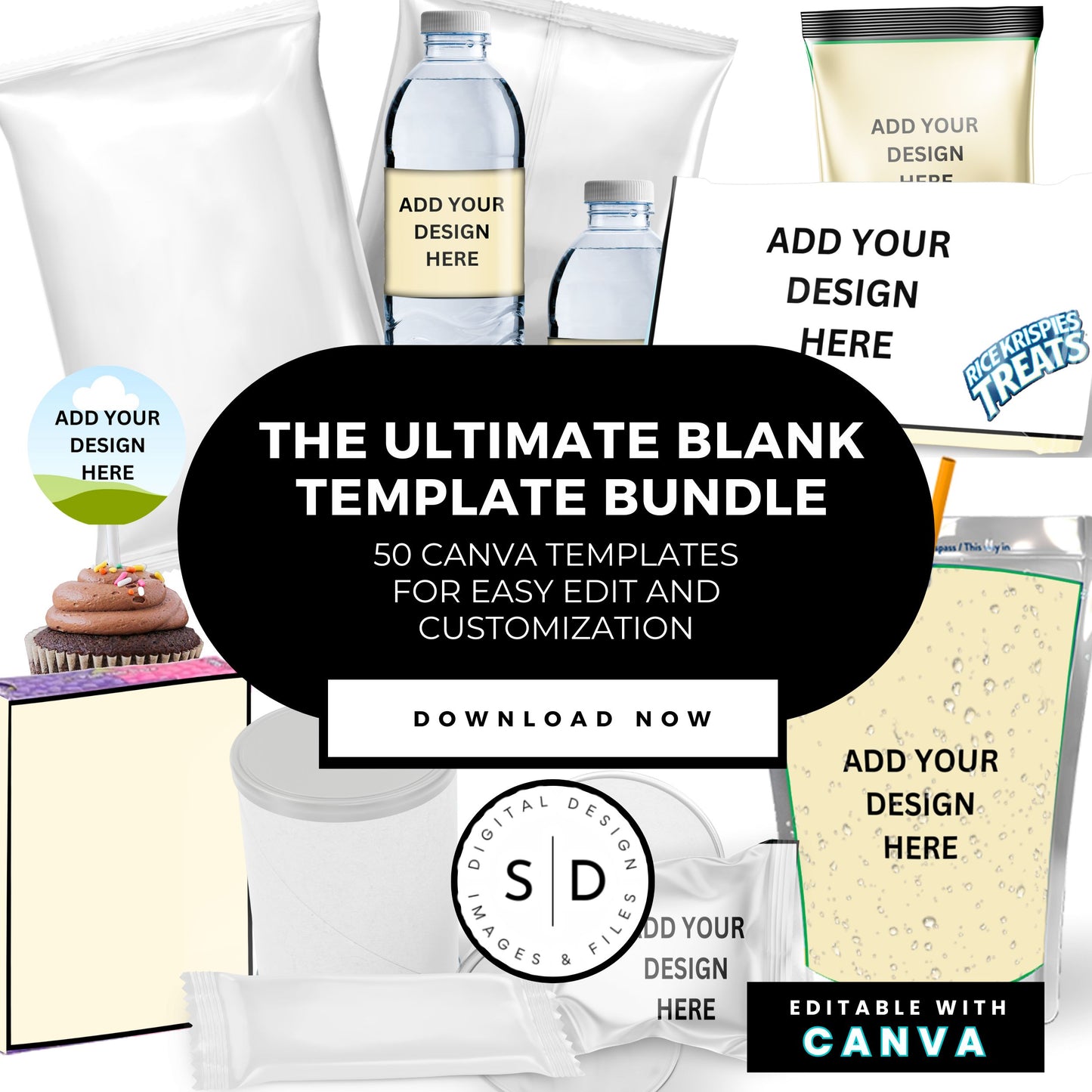 Canva Template Party Favors Bundle - Create Your Unique Event Favors!