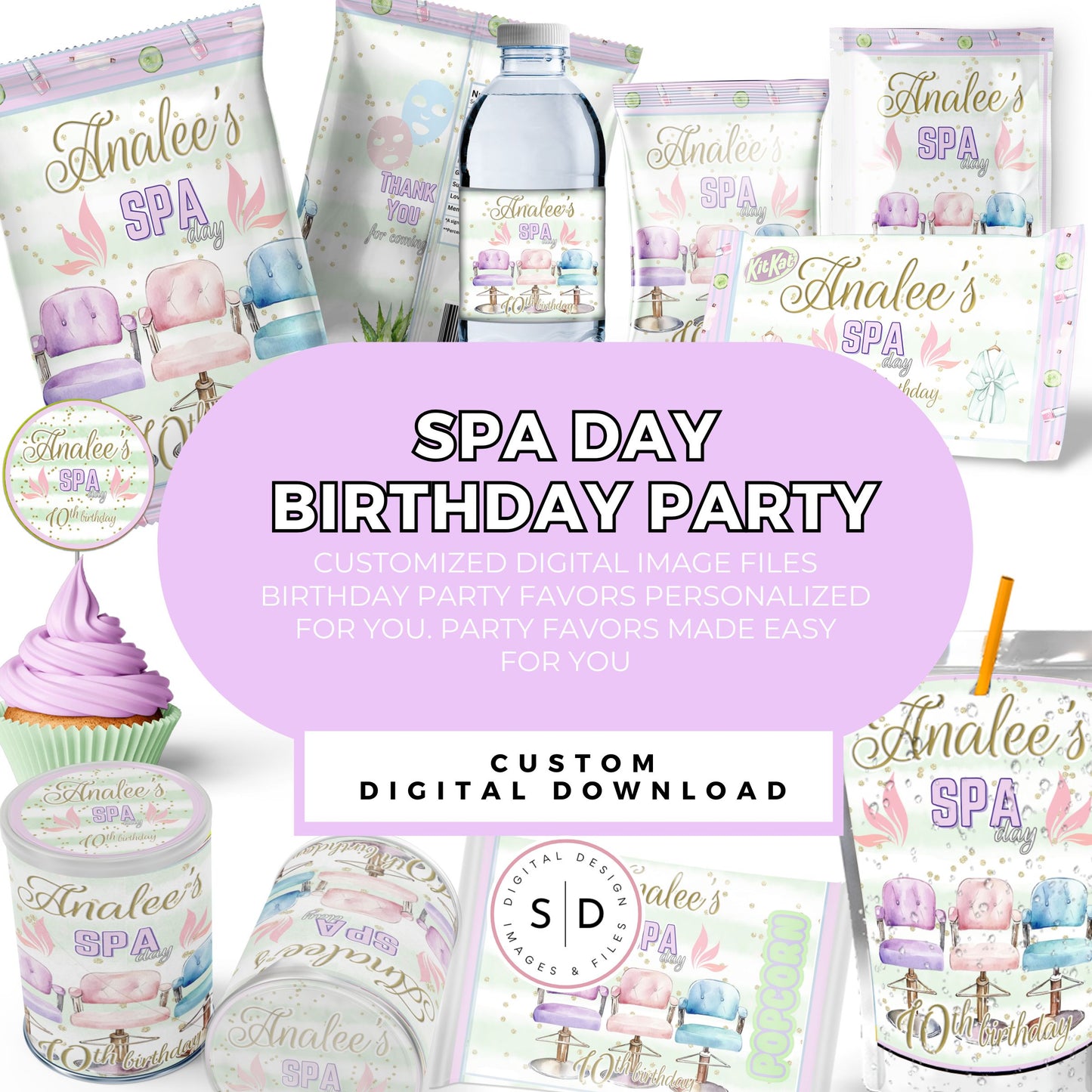 Spa Day Birthday Party Favors DFY