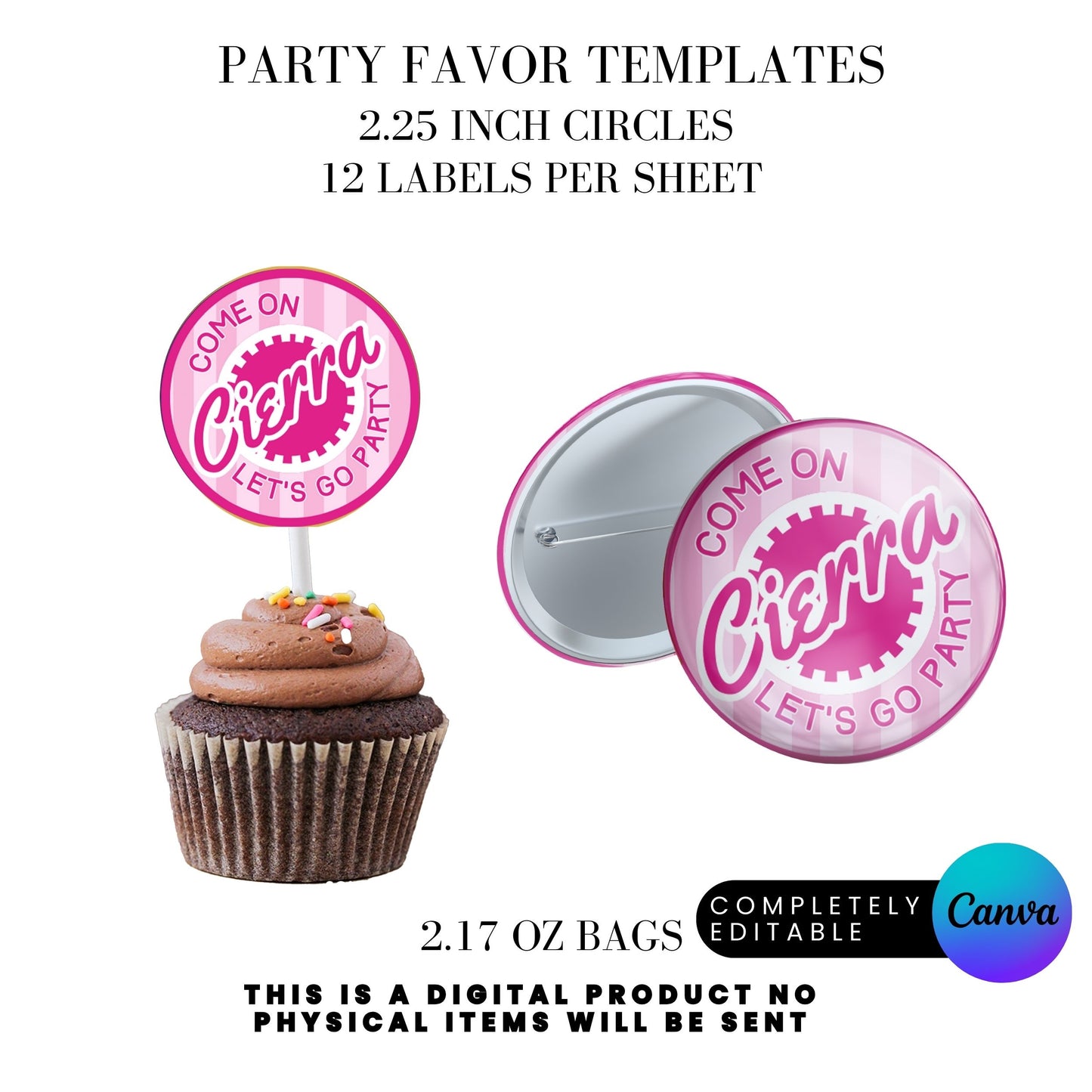 Come On Afro Barbie Birthday Party Favor Templates
