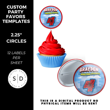 Spidey & Friends Birthday Party Favors DFY