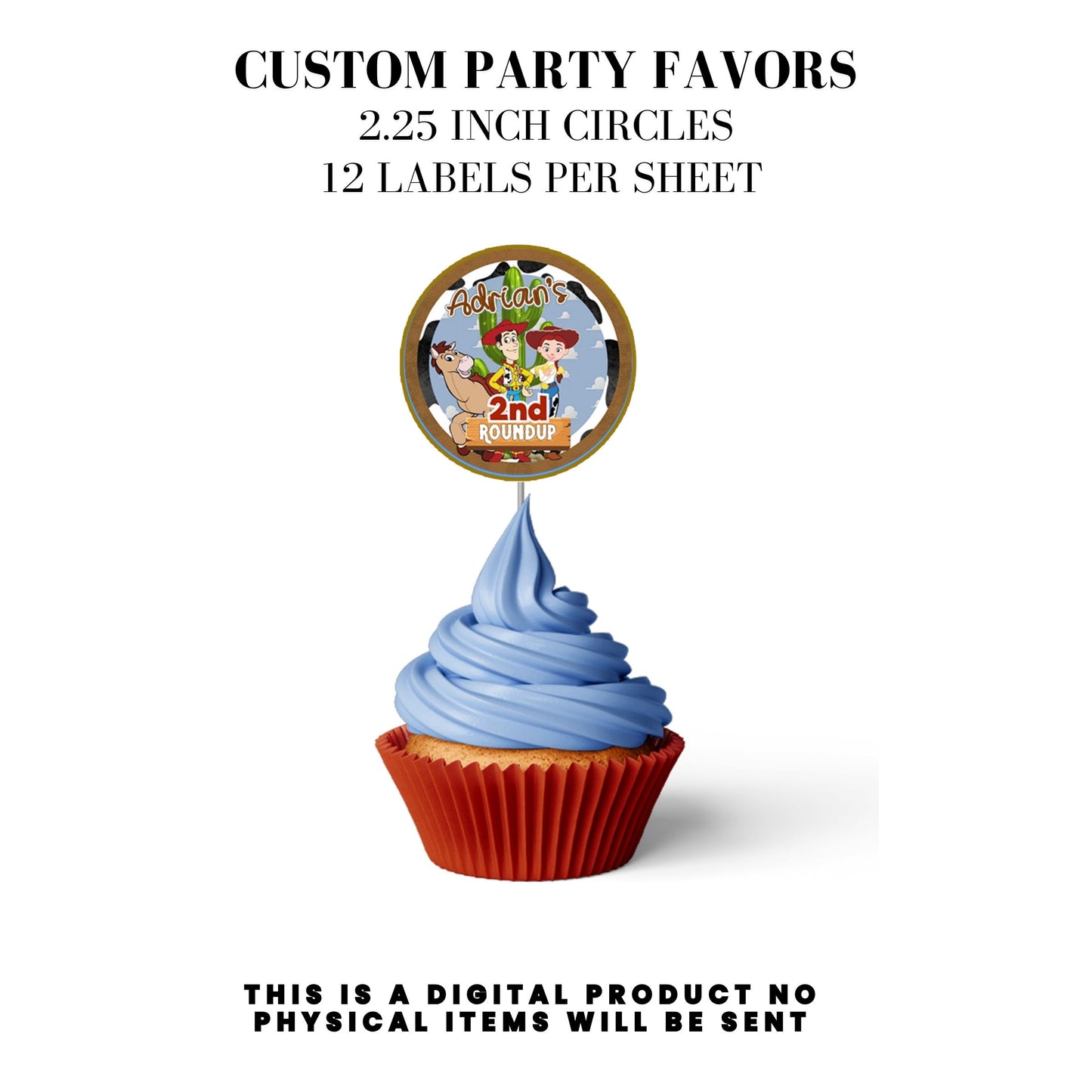 Toy Cowboy Roundup Digital Party Favor DFY