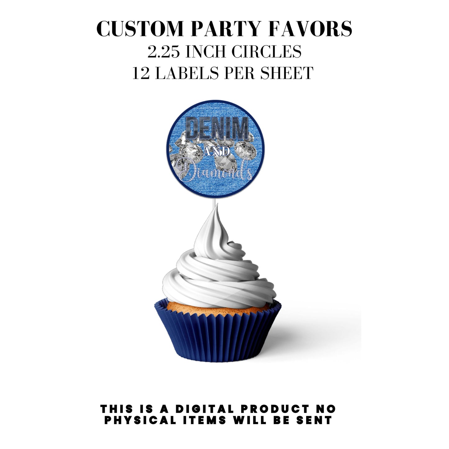 Denim & Diamonds Party Printable Favor Designs DFY