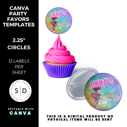 Trolls Craziest Party Favor Templates Bundle