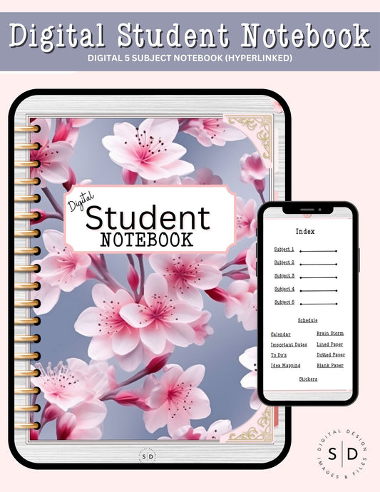 Cherry Blossom Digital Student Notebook