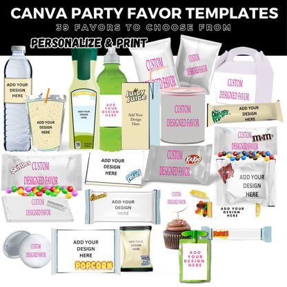 Custom Designed Party Favors Bundles DFY