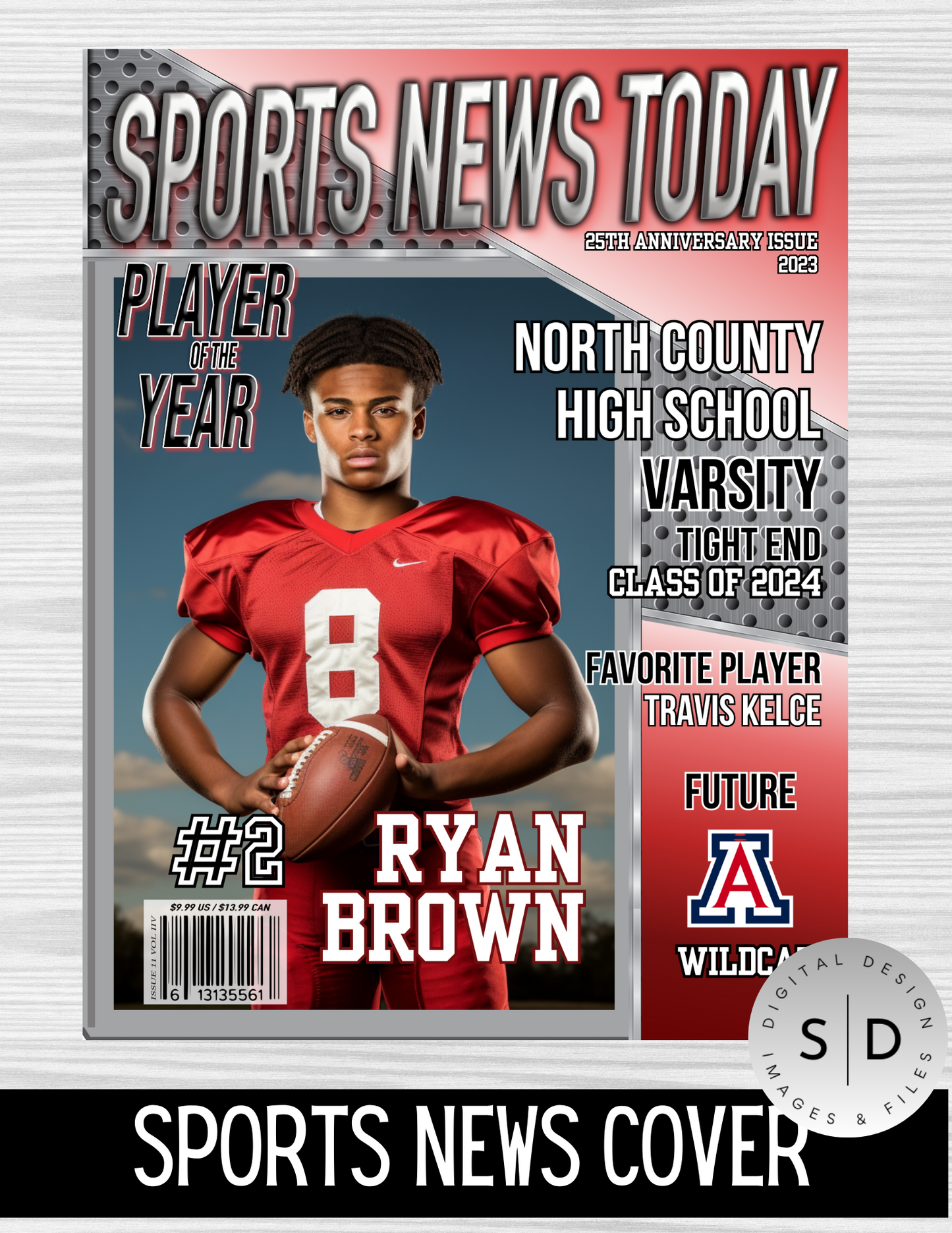 Sports News Player of the Year Magazine Cover Templates