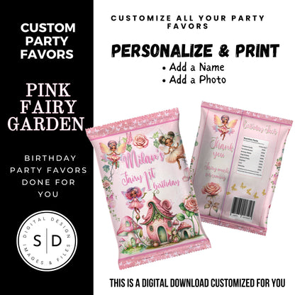 Pink Fairy Garden Birthday Party Favors DFY