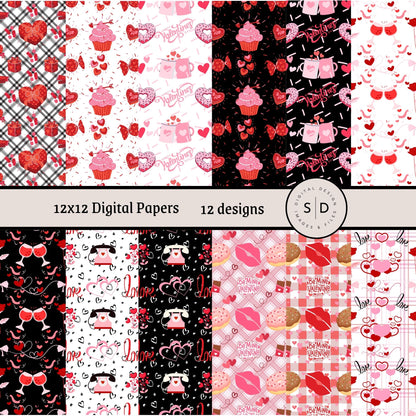 Valentines Lover Vol 2 Seamless Digital Papers