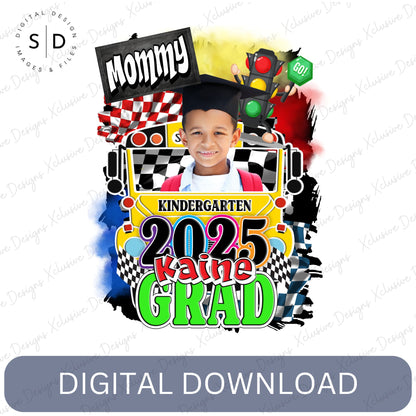 🚦 Custom Graduation PNG –  Next Stop School Bus Theme 🏁