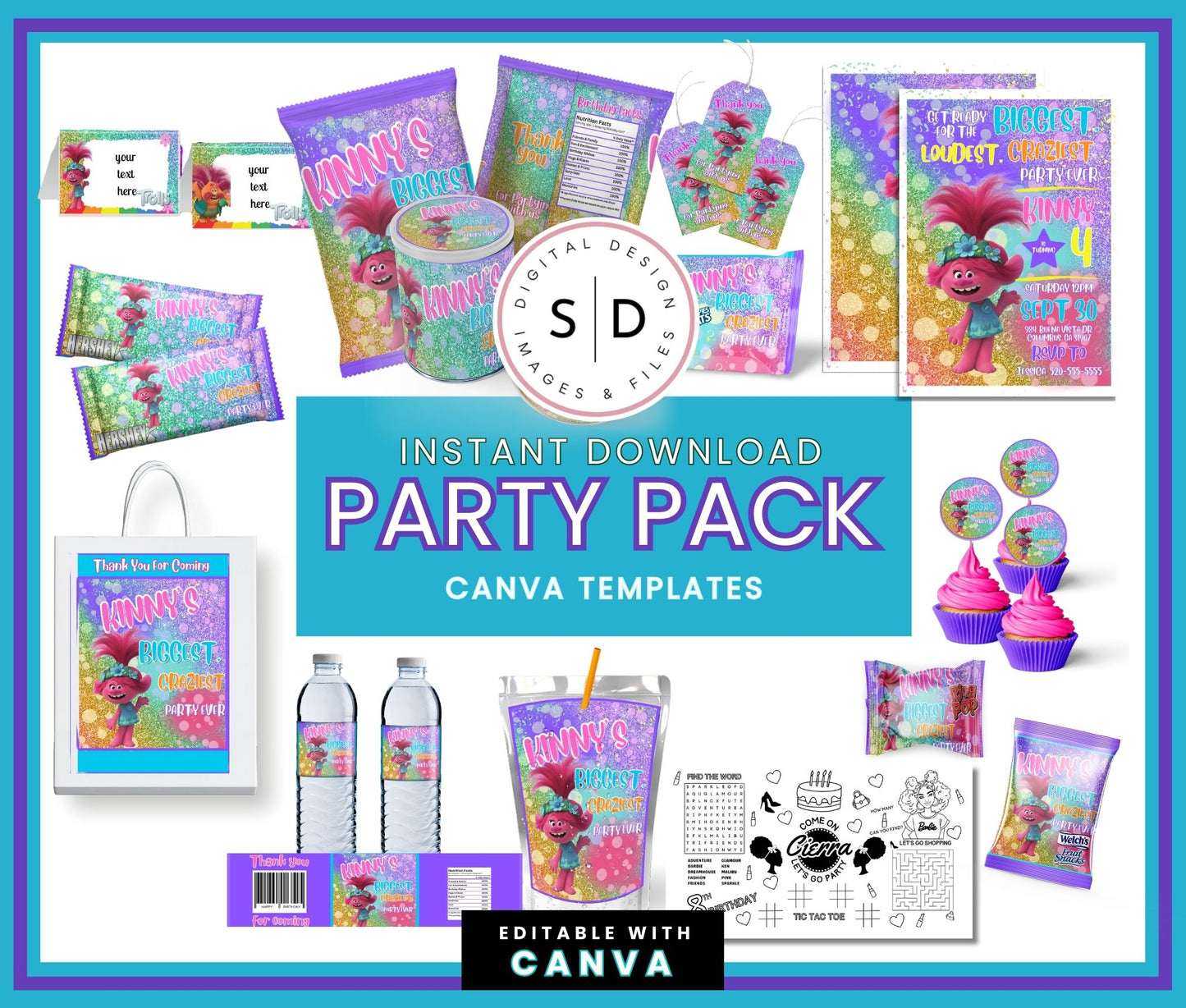 Trolls Craziest Birthday Party Pack