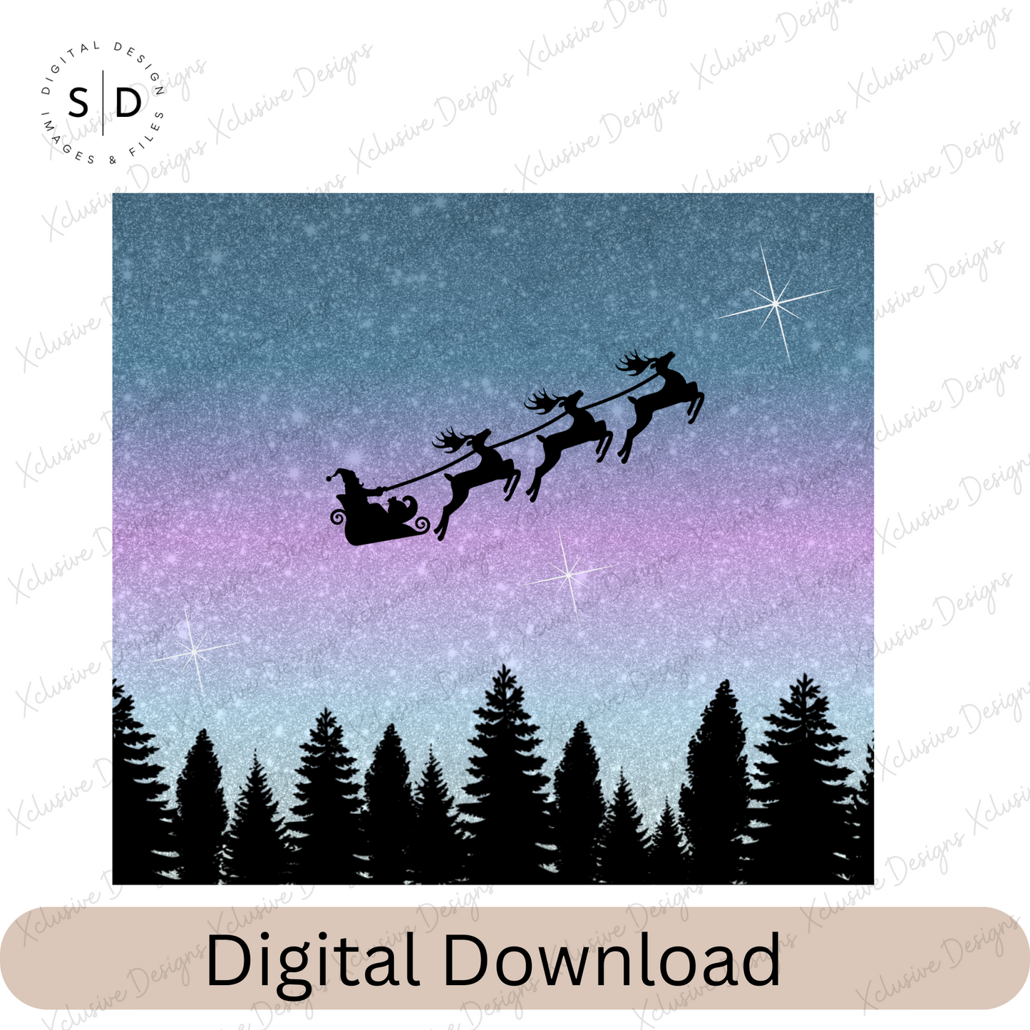 Christmas Night Sky Tumbler Wrap