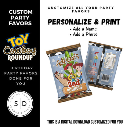 Toy Cowboy Roundup Digital Party Favor DFY