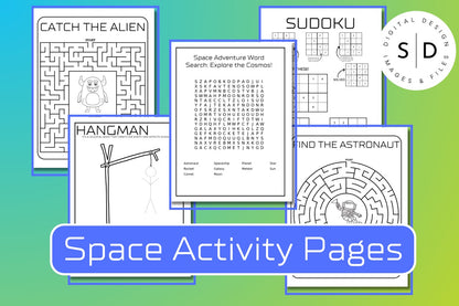Outer Space Coloring Pages Fun Facts and puzzles