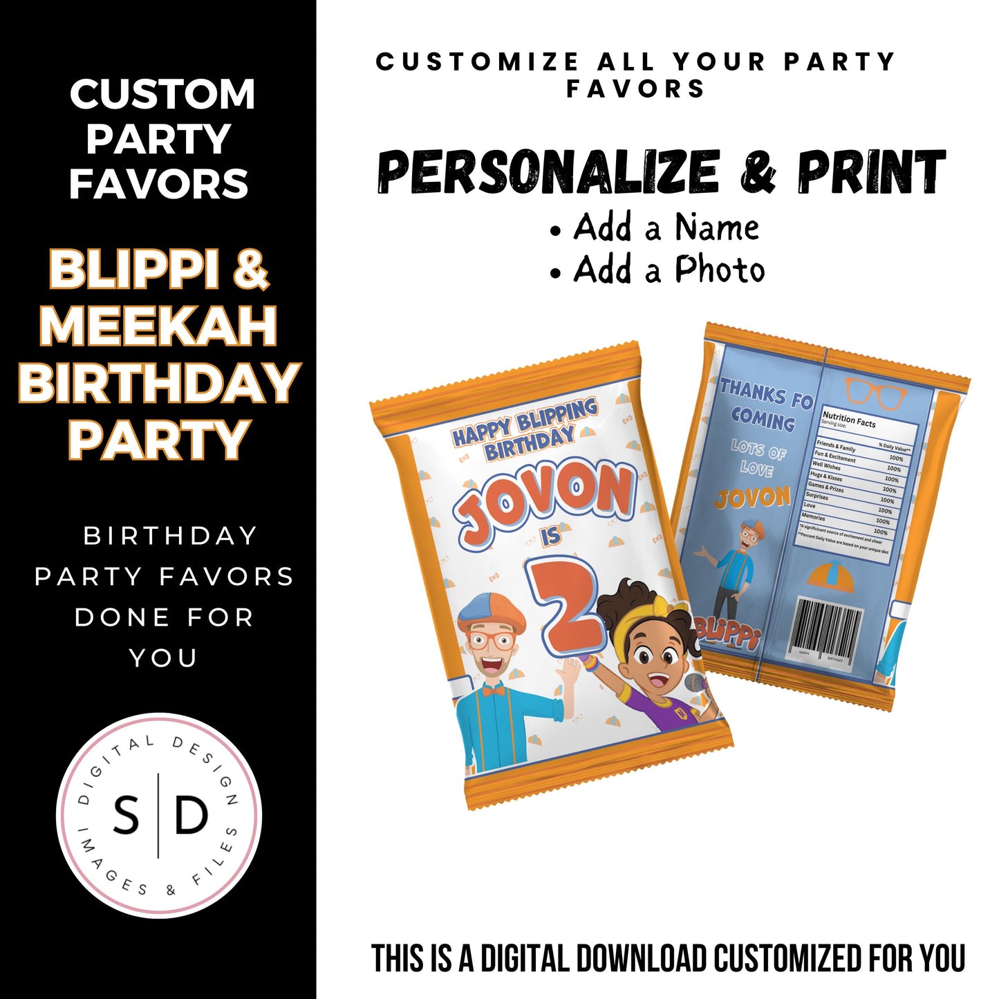 Blippi Birthday Party Printables DFY