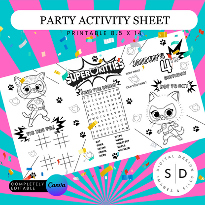 Super Kitty Party Activity Sheet