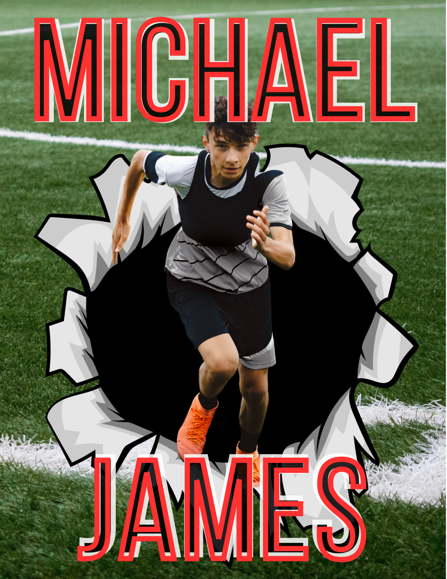 Soccer Player Trading Card Templates Bundle