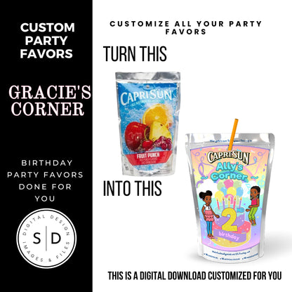 Gracie's Corner Birthday Party Favors DFY